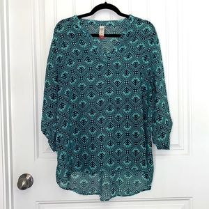 No Boundaries Juniors Sheer Blouse